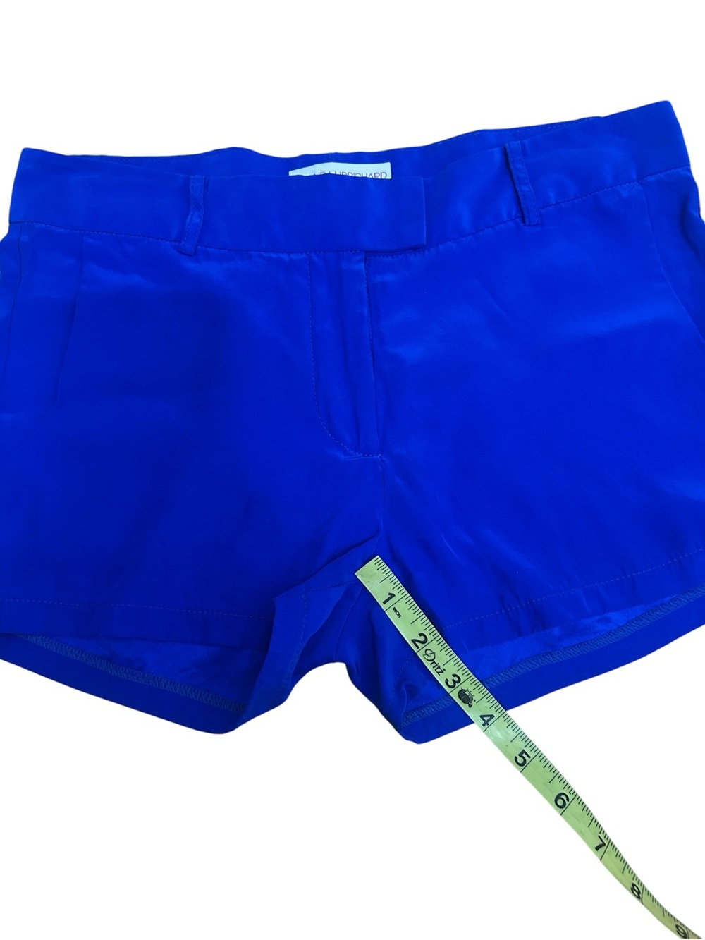 Amanda Uprichard Royal Blue 100% Silk Dress Shorts size Small - Picture 7 of 8